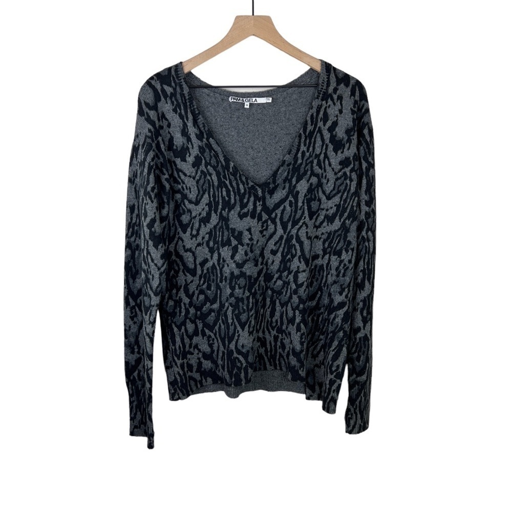 Pam & Gela Johnny Was Ocelot Cashmere Blend Leopard Sweaters